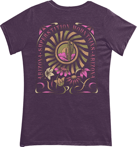 Flower Power Scoop Neck Tee, Superstition Mountains, Arizona