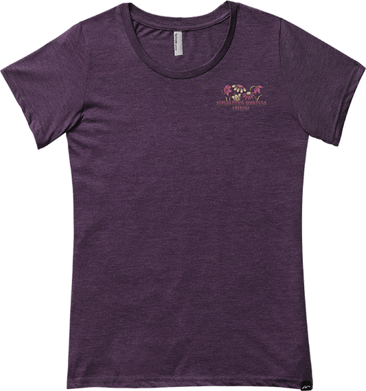Flower Power Scoop Neck Tee, Superstition Mountains, Arizona