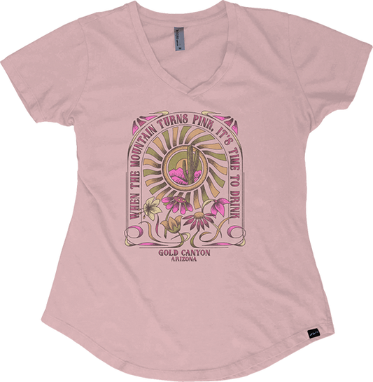 Flower Power V Neck Tee, Superstition Mountains, Arizona