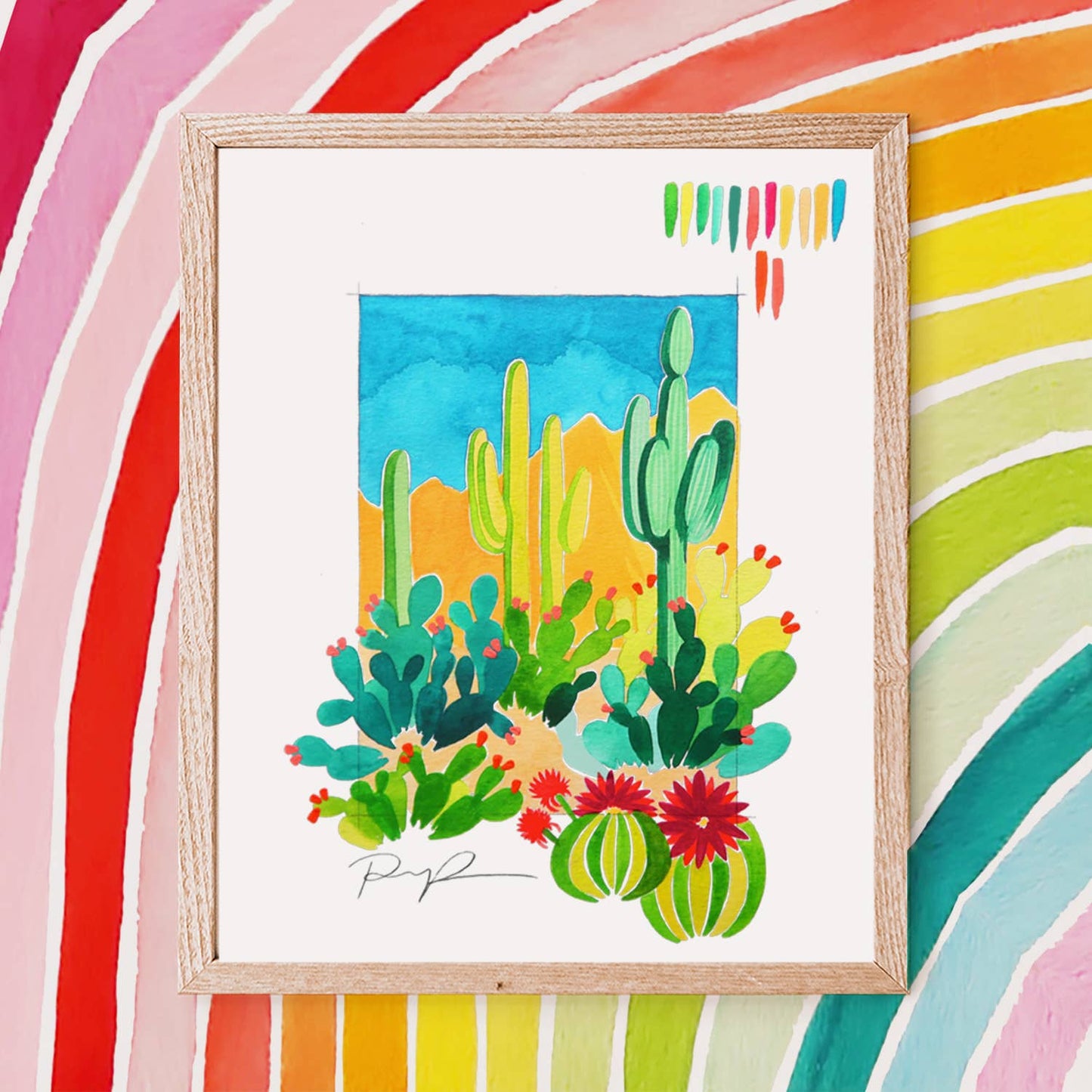 "Desert Sketchbook" Art Print: 8"x10"