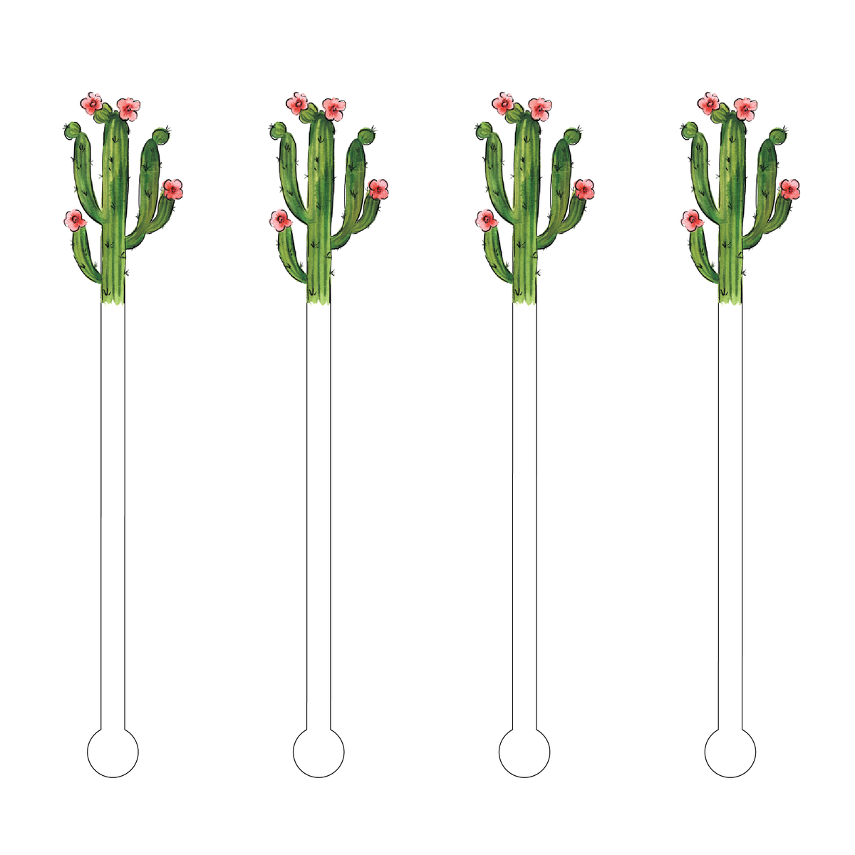 SAGUARO CACTUS ACRYLIC STIR STICKS