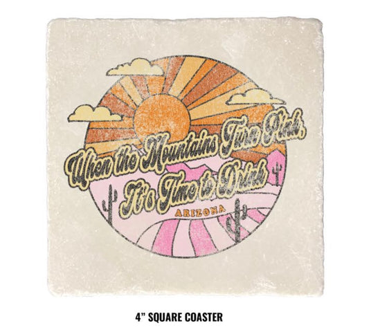 Flower Power Stone Coaster