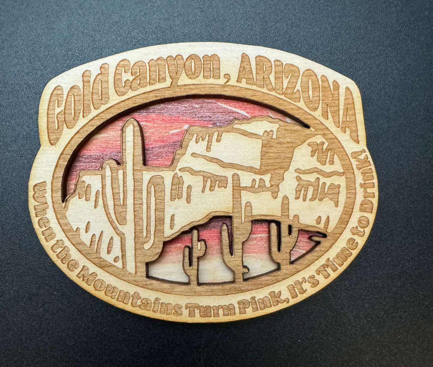 Engraved Wood Magnet