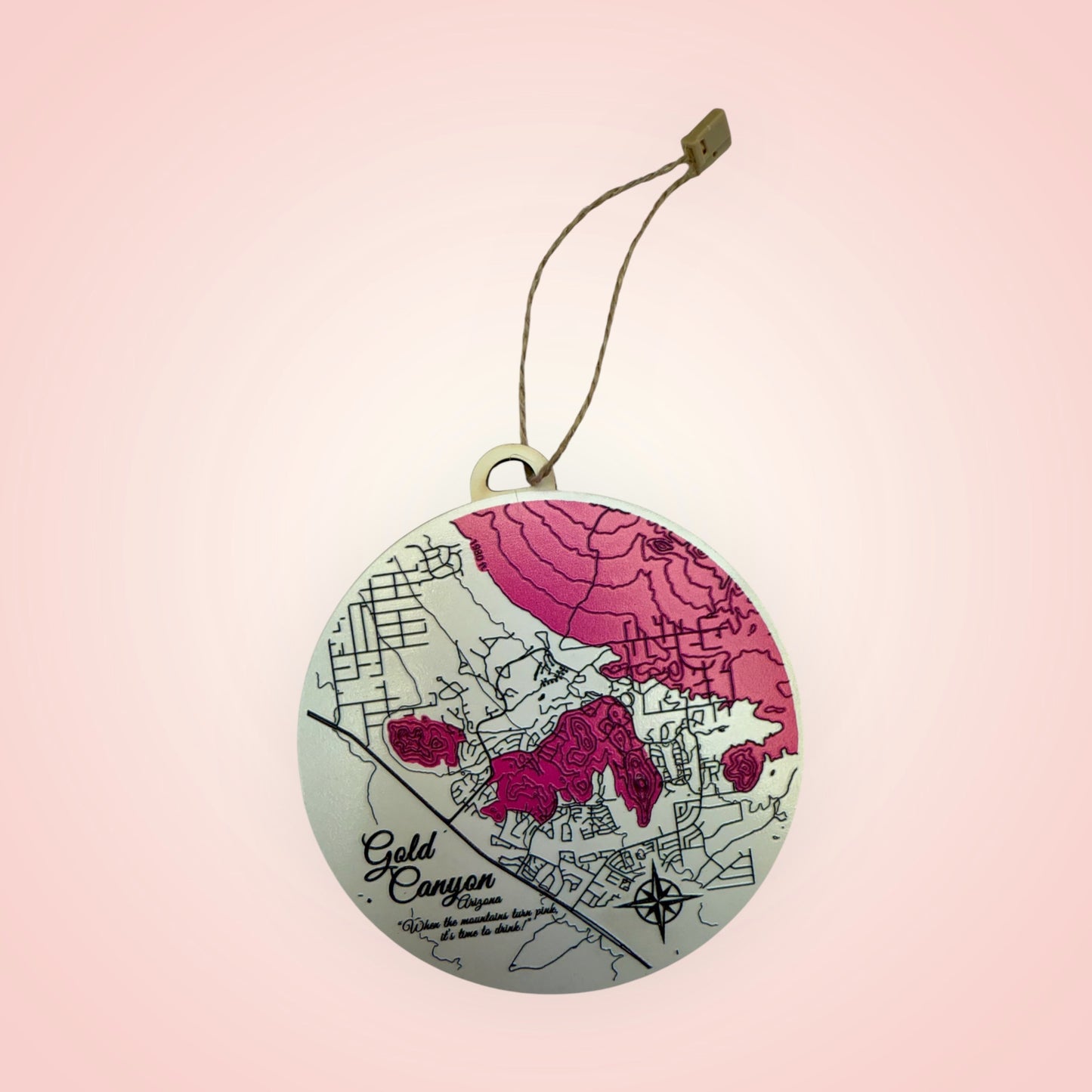 Custom Gold Canyon Hanging Ornament