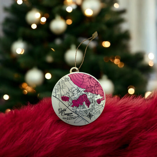 Custom Gold Canyon Hanging Ornament