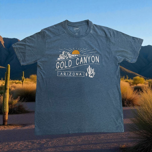Gold Canyon Polo Sleeve Burn Out T-Shirt