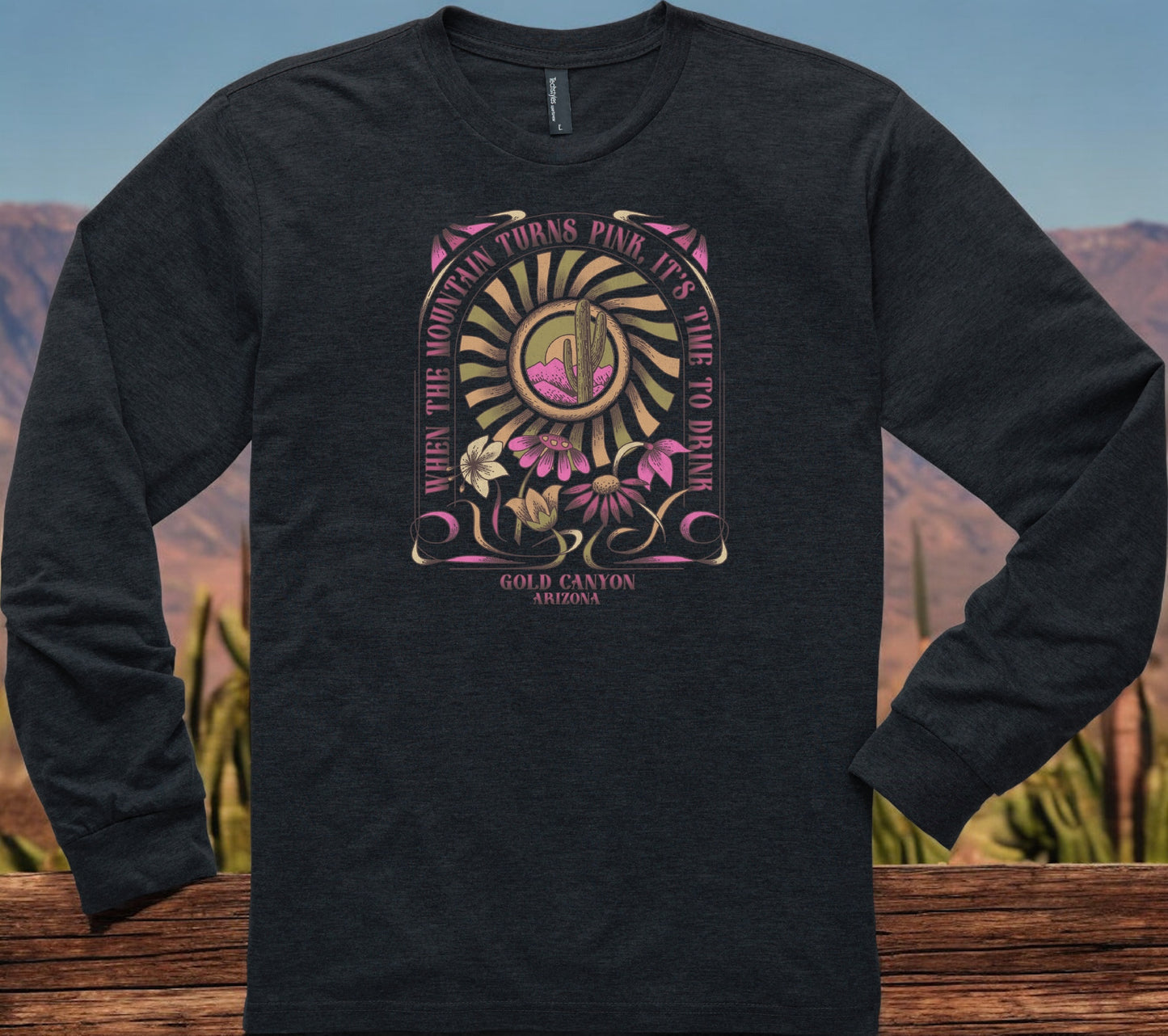 Flower Power Long Sleeve Unisex Triblend Crew Neck Tee