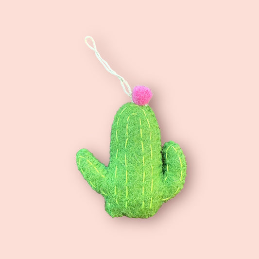 Wool cactus ornament