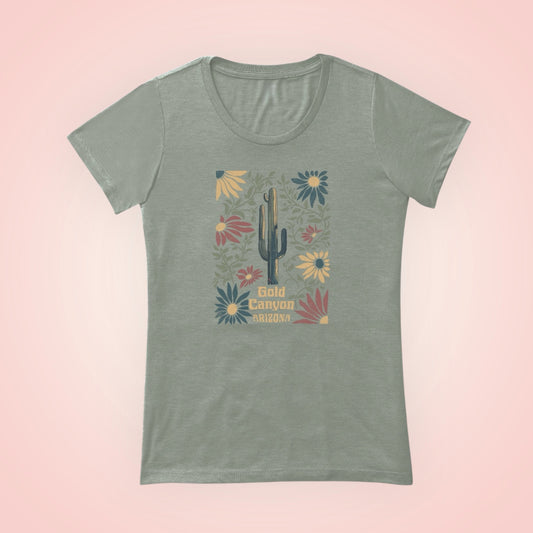 Scoop Neck Tee- Illuminated Cactus