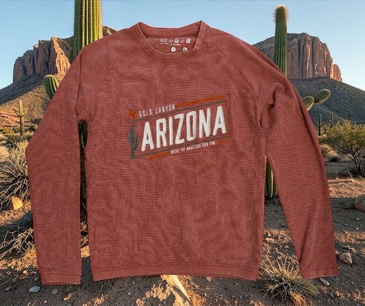 Waffle Weave Shirt - V2 Art - Long Sleeve