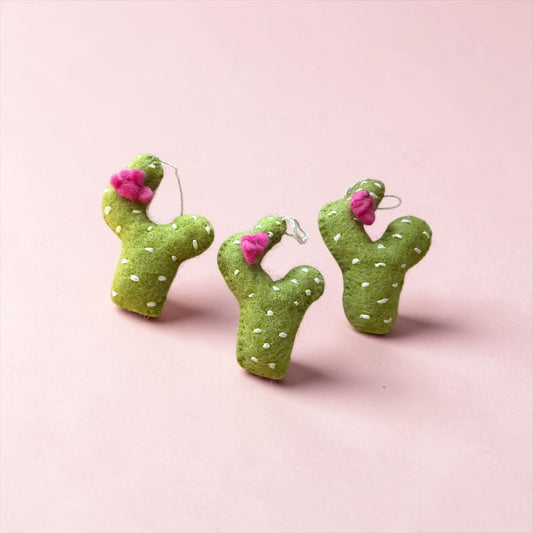 Wool cactus ornament