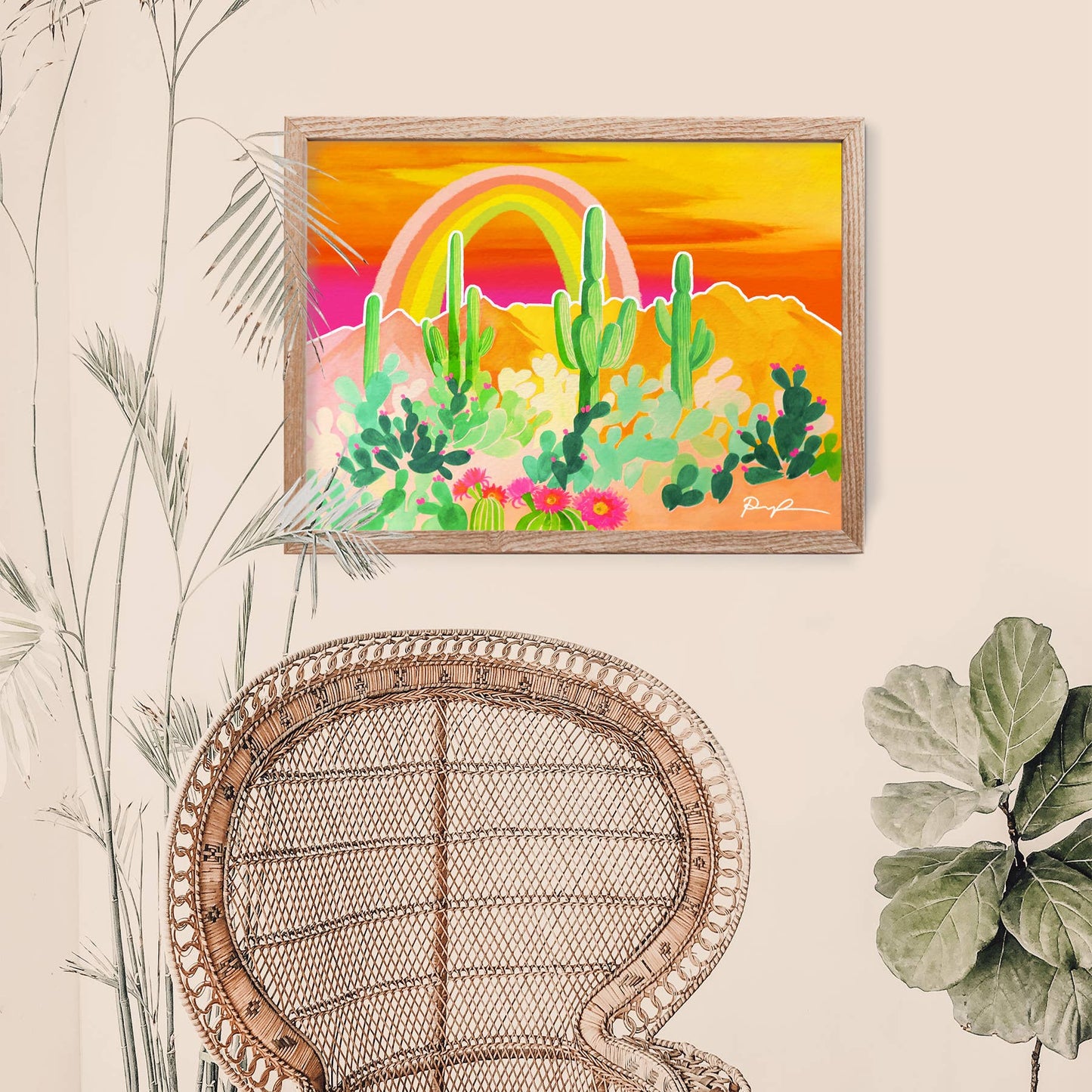 "Desert Rainbow" Horizontal Art Print: 8"x10"