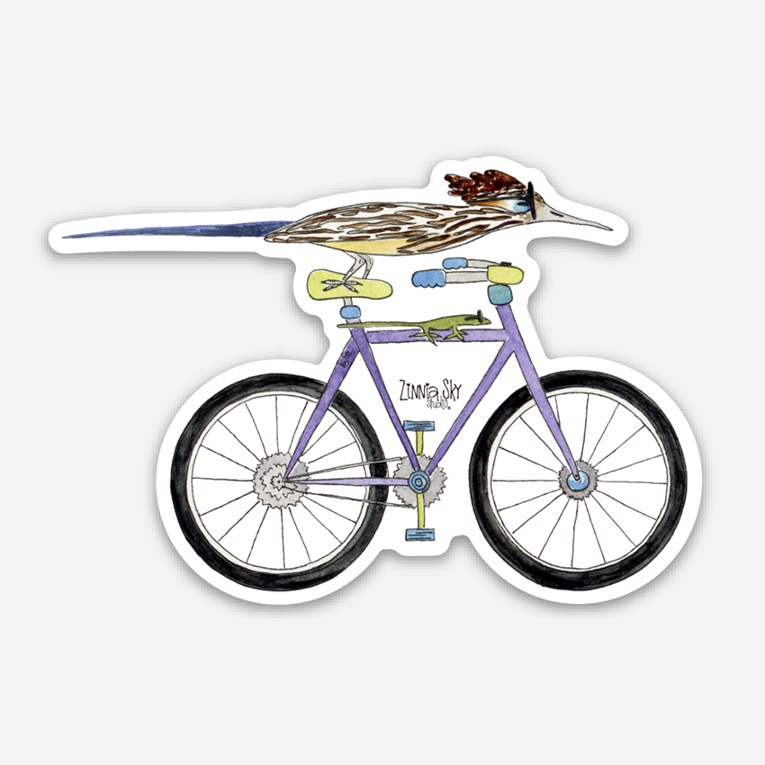 Bicycle Road Runner Vinyl Sticker