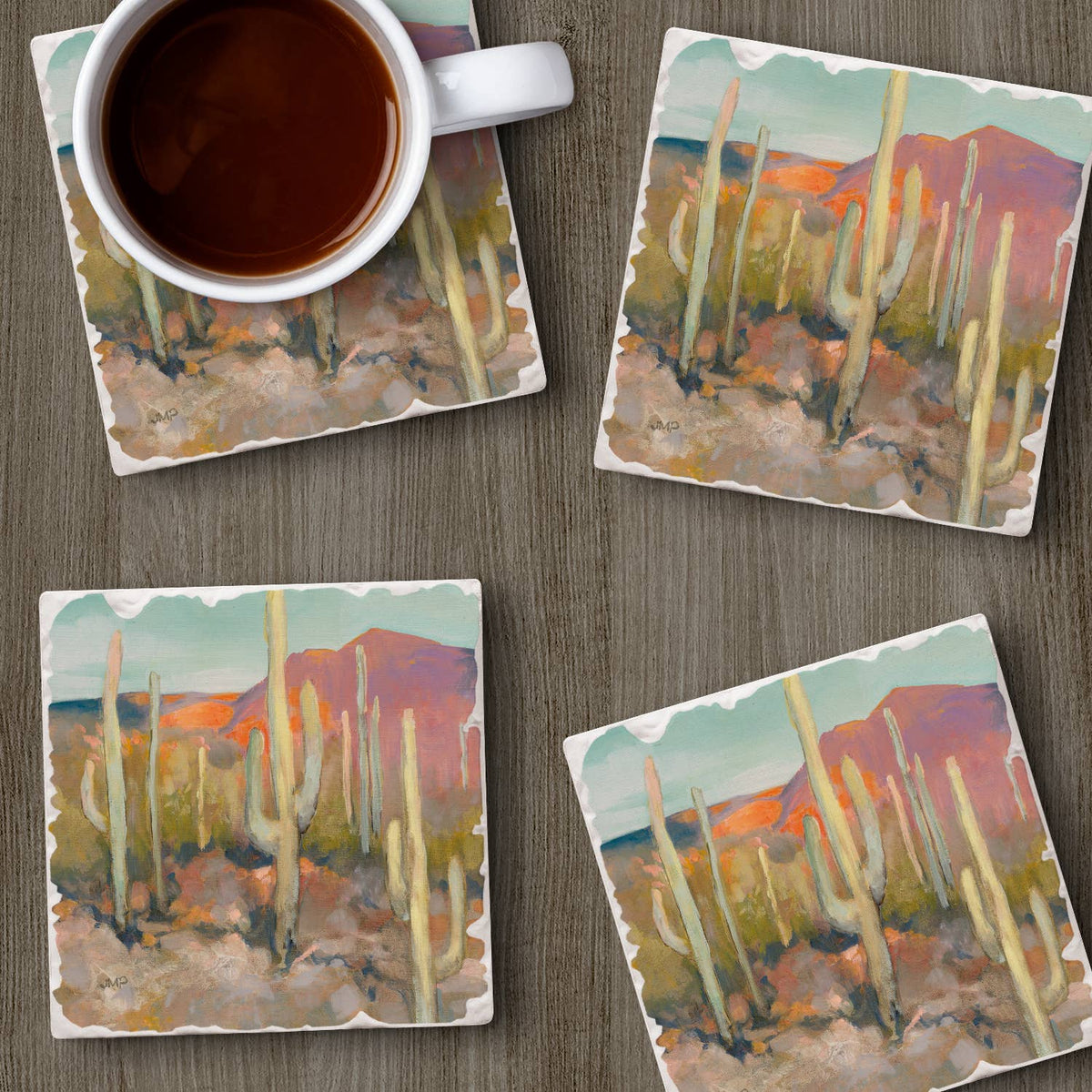 Thirstystone "High Desert" Absorbent Stone Coaster 4pk