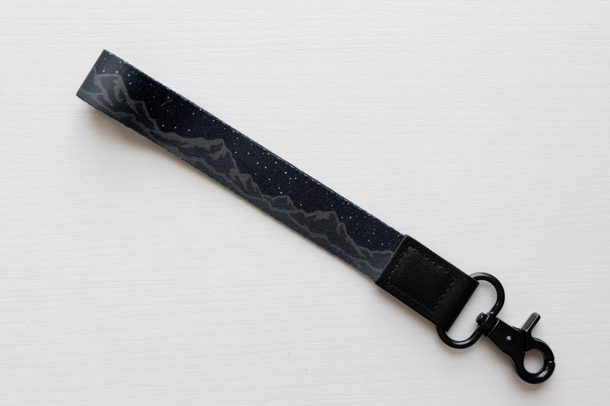 Midnight Mountain Wristlet Keychain