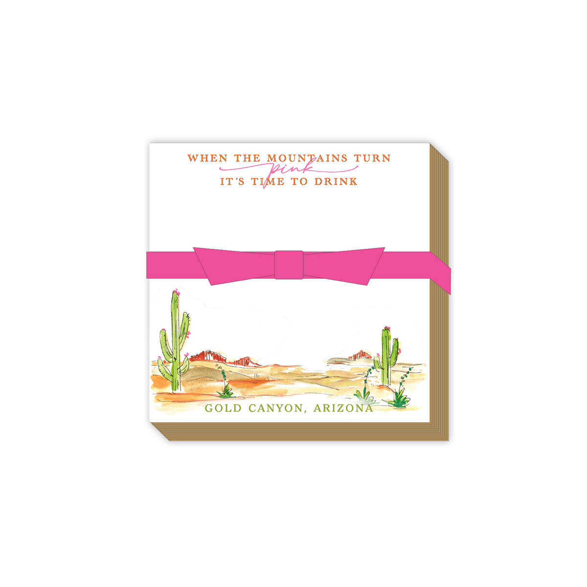 When the Mountains Turn Pink Lux Notepad-Exclusive Design