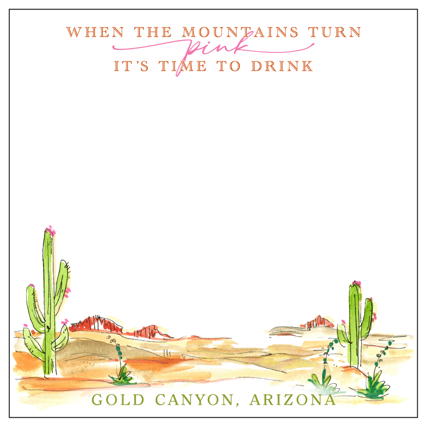 When the Mountains Turn Pink Lux Notepad-Custom