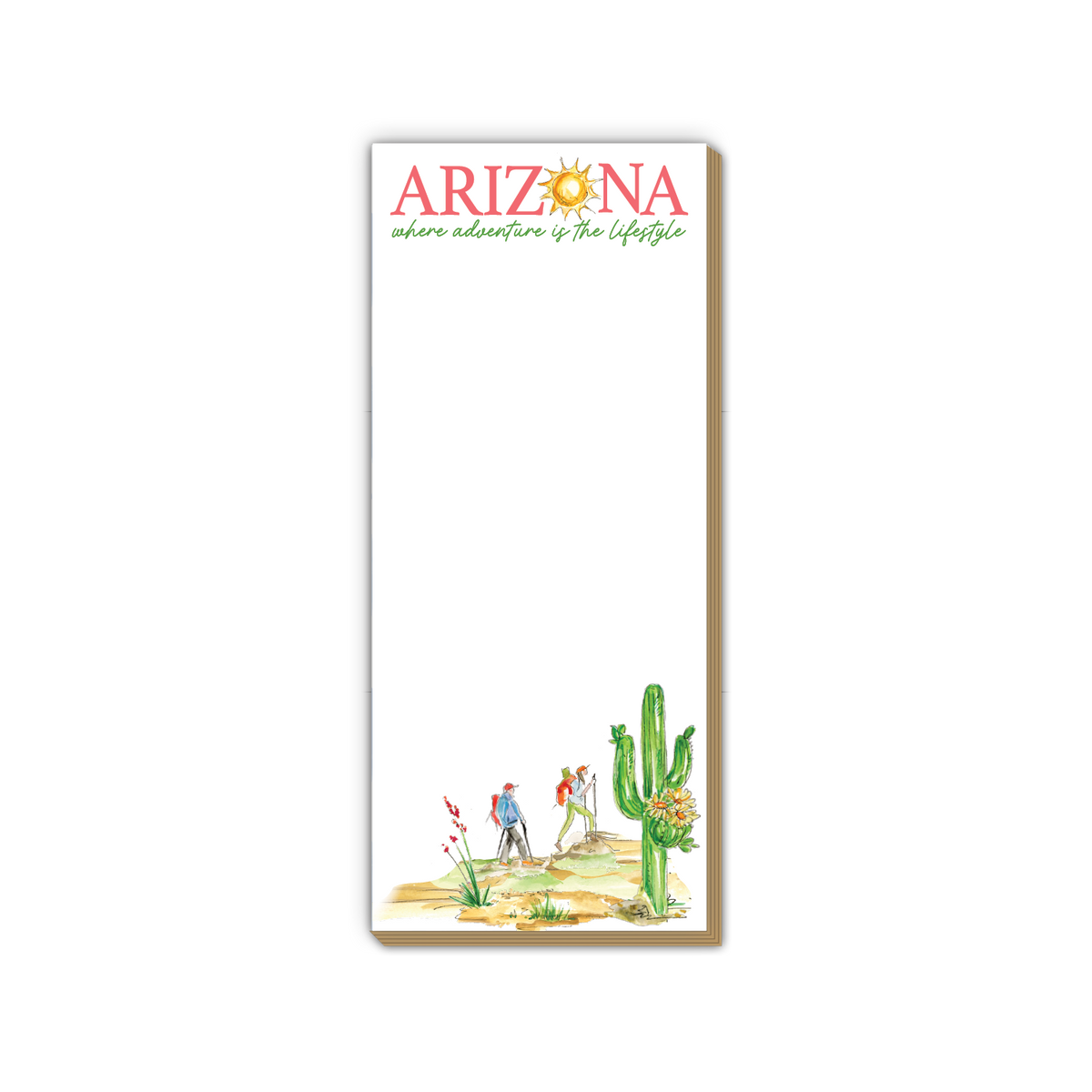 “Adventure is the Lifestyle ” Skinny Notepad - ARIZONA