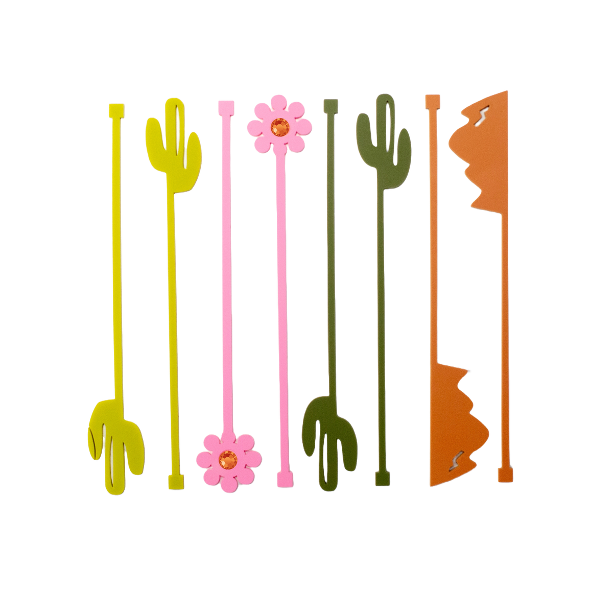 Western Acrylic Swizzle Drink Stirrers