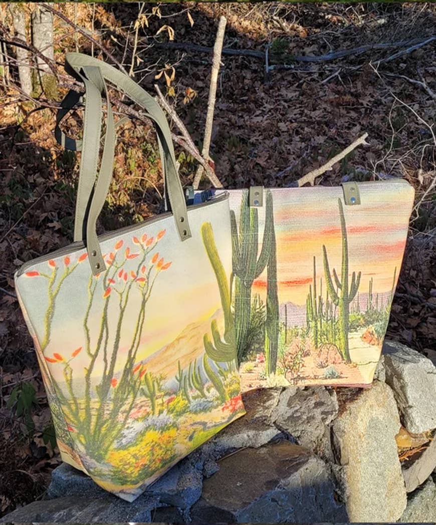 Desert Cactus Tote Bag