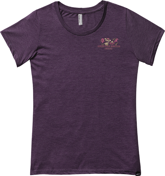 Flower Power Scoop Neck Tee, Superstition Mountains, Arizona