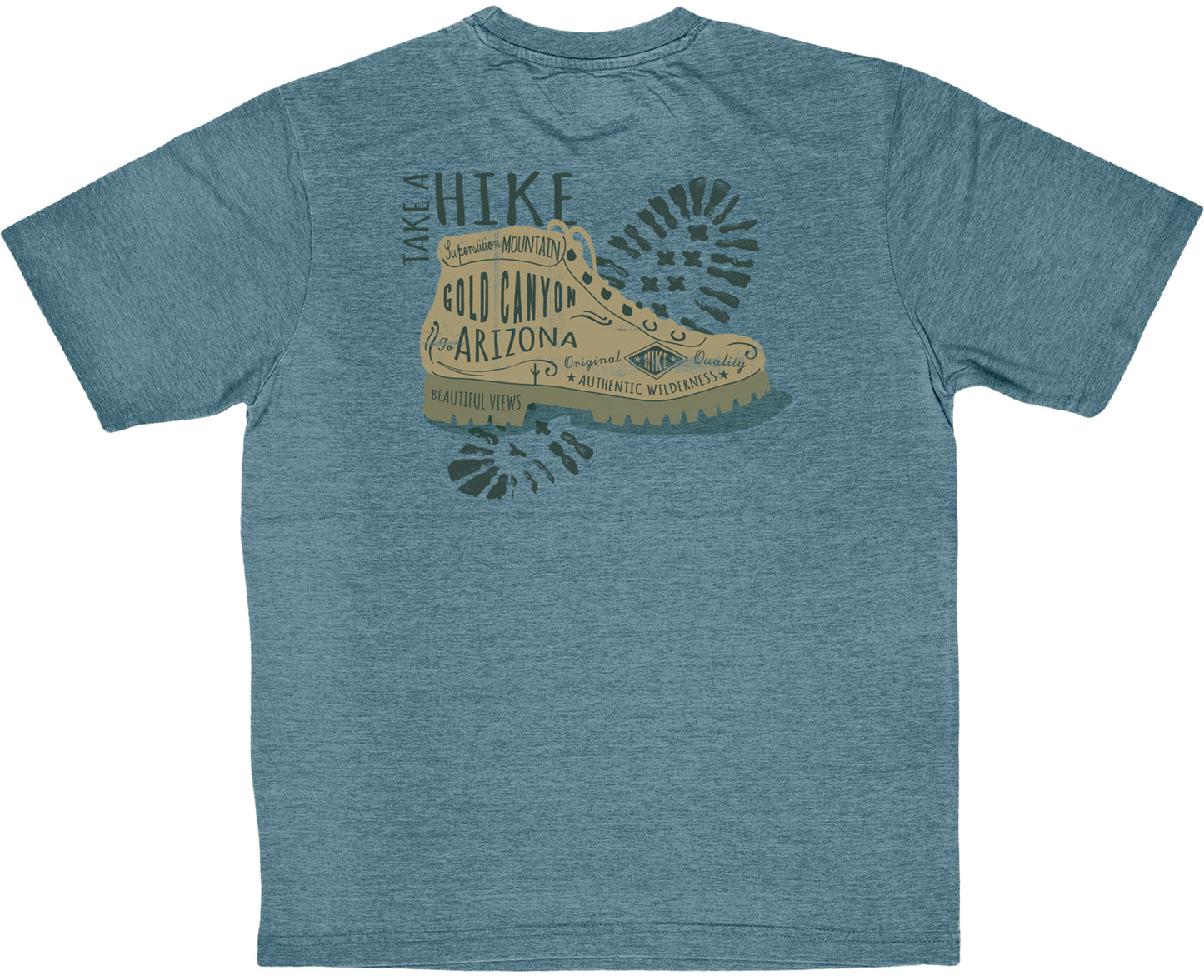 “Take a Hike” Polo Sleeve Burn Out