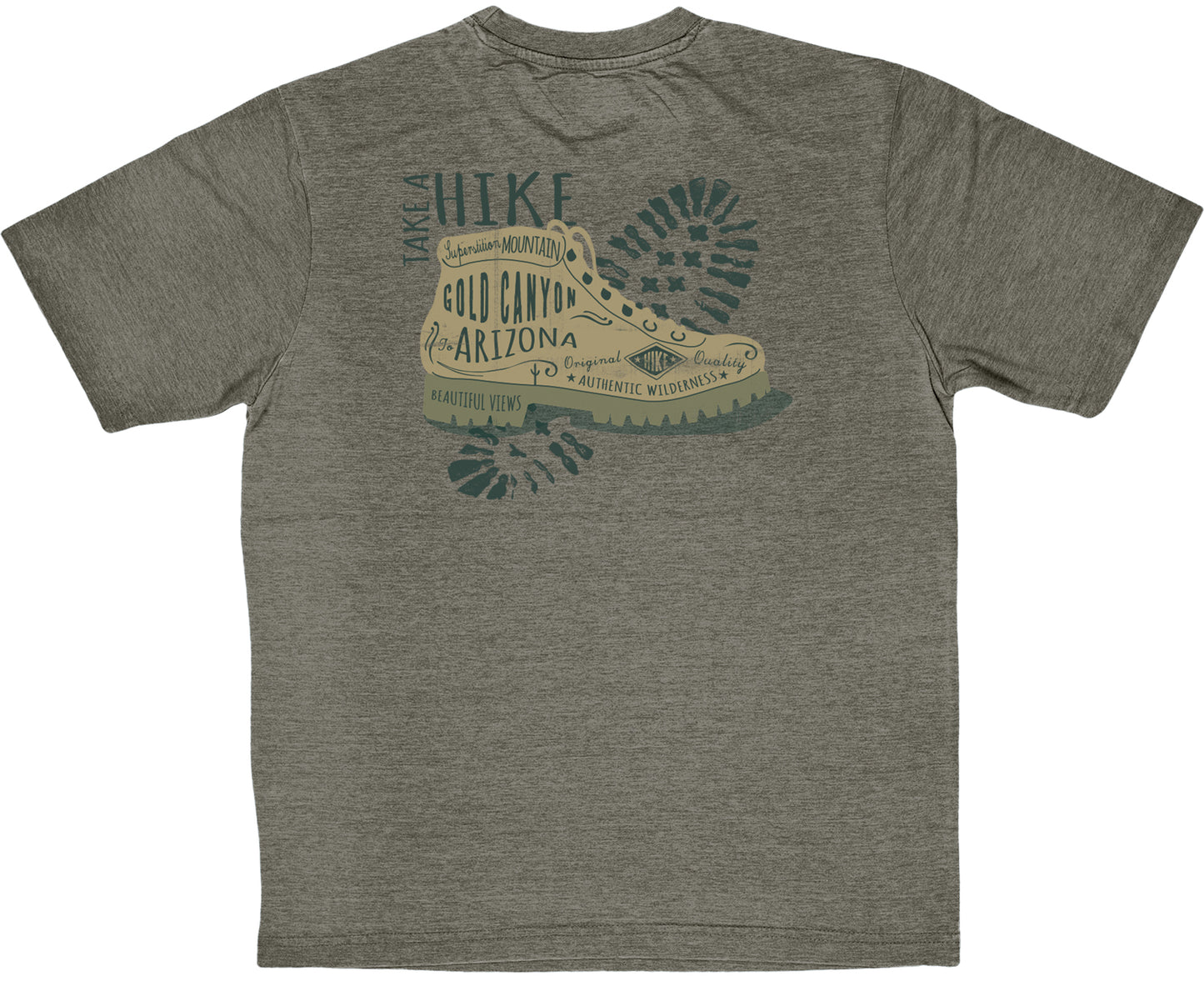 “Take a Hike” Polo Sleeve Burn Out