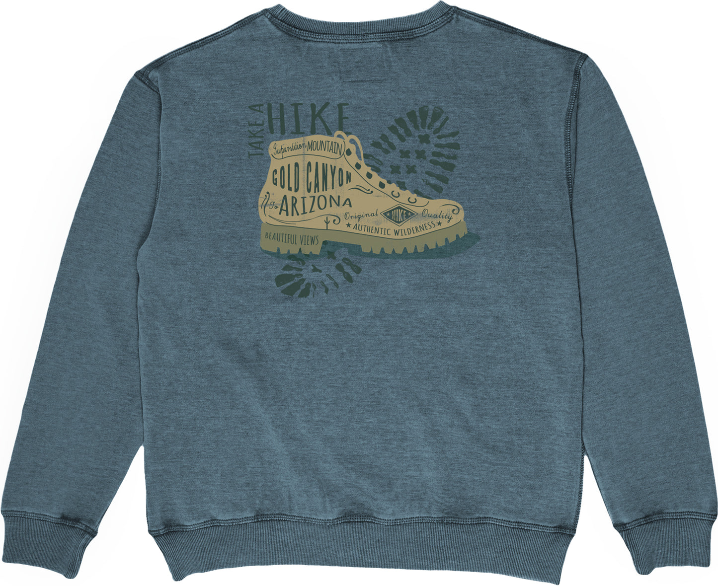 Take a Hike Burnout Fleece Crew