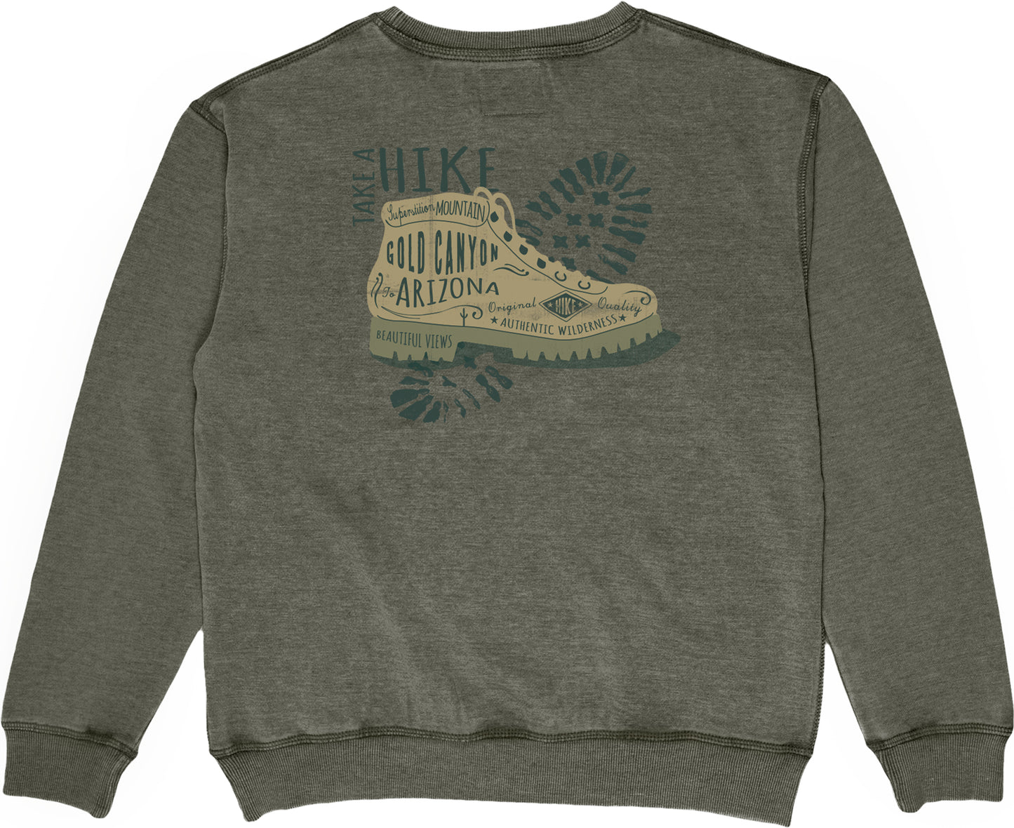 Take a Hike Burnout Fleece Crew