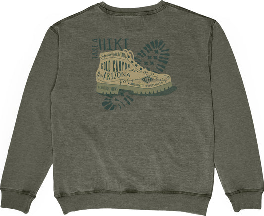 Take a Hike Burnout Fleece Crew