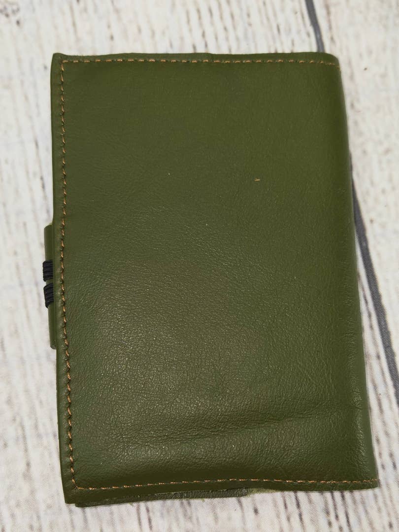Reclaimed Leather Notebook with a Cactus Themed Patch