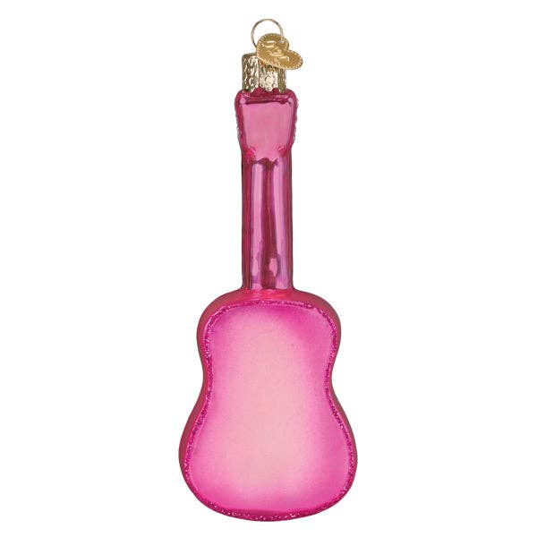 Glittered Glam Guitar Ornament