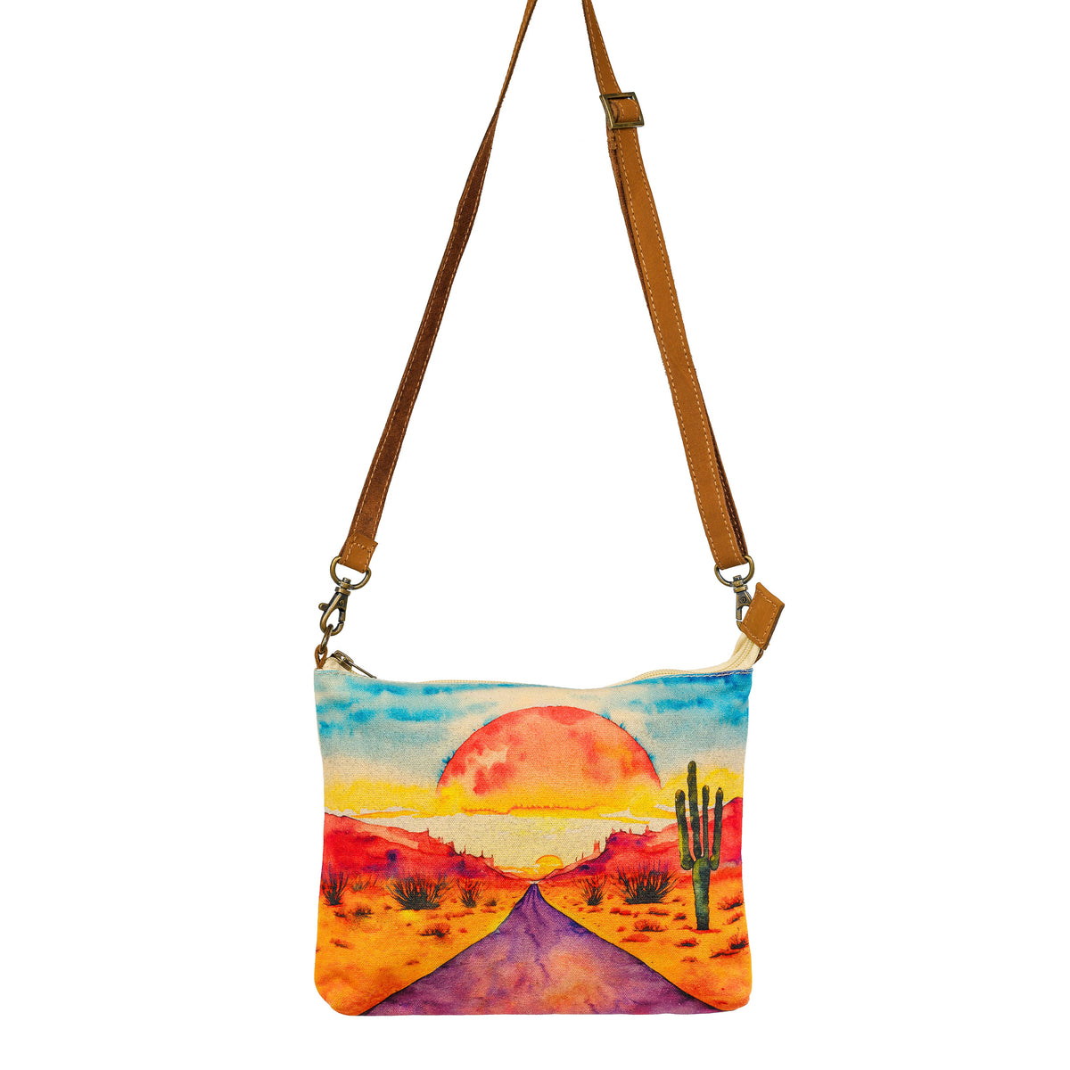 Desert Sunset Vista Horizontal Cross Body Bag
