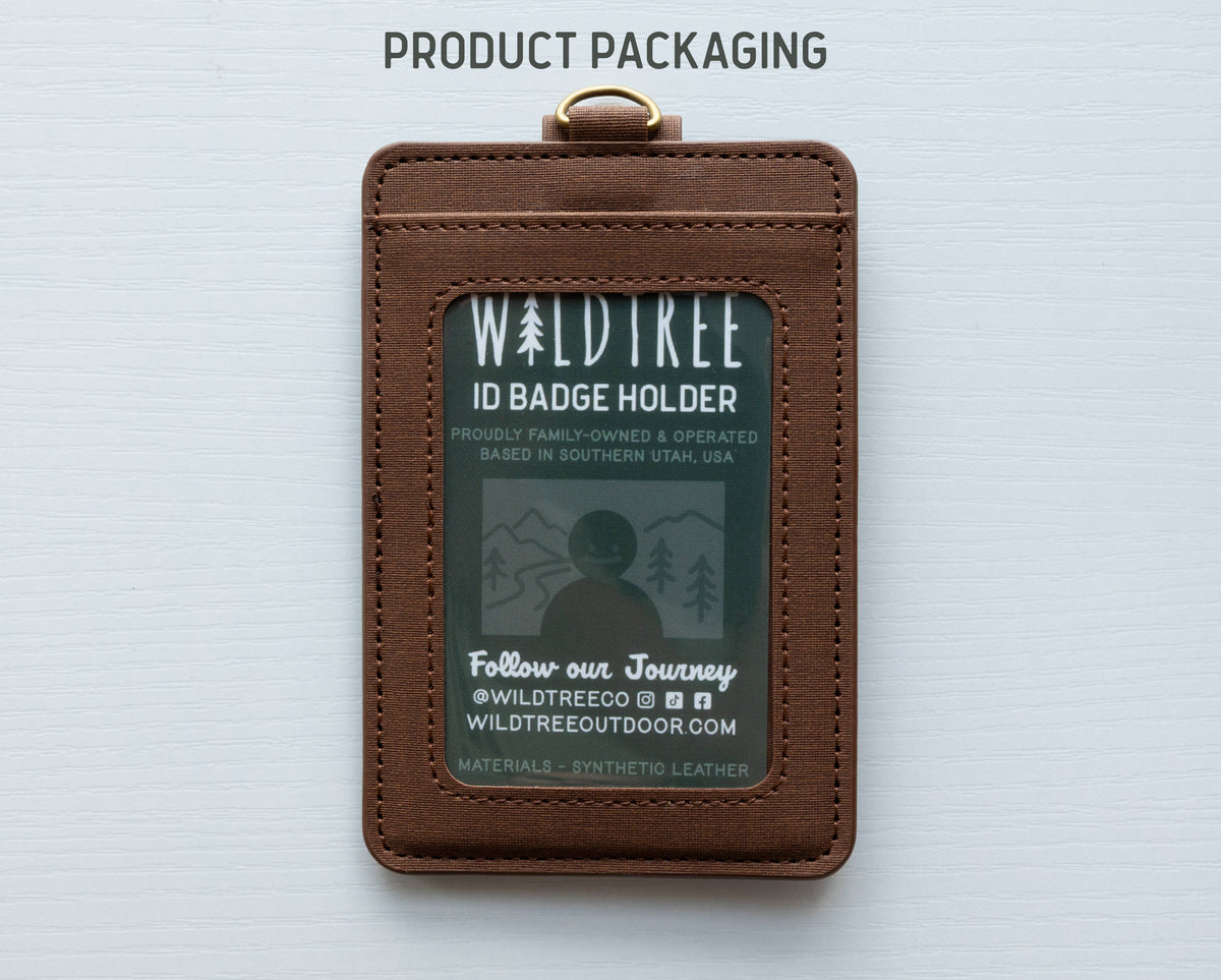 Midnight Mountain ID Badge Holder