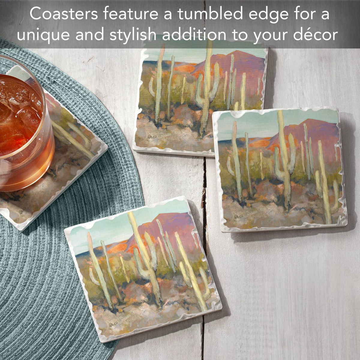 Thirstystone "High Desert" Absorbent Stone Coaster 4pk