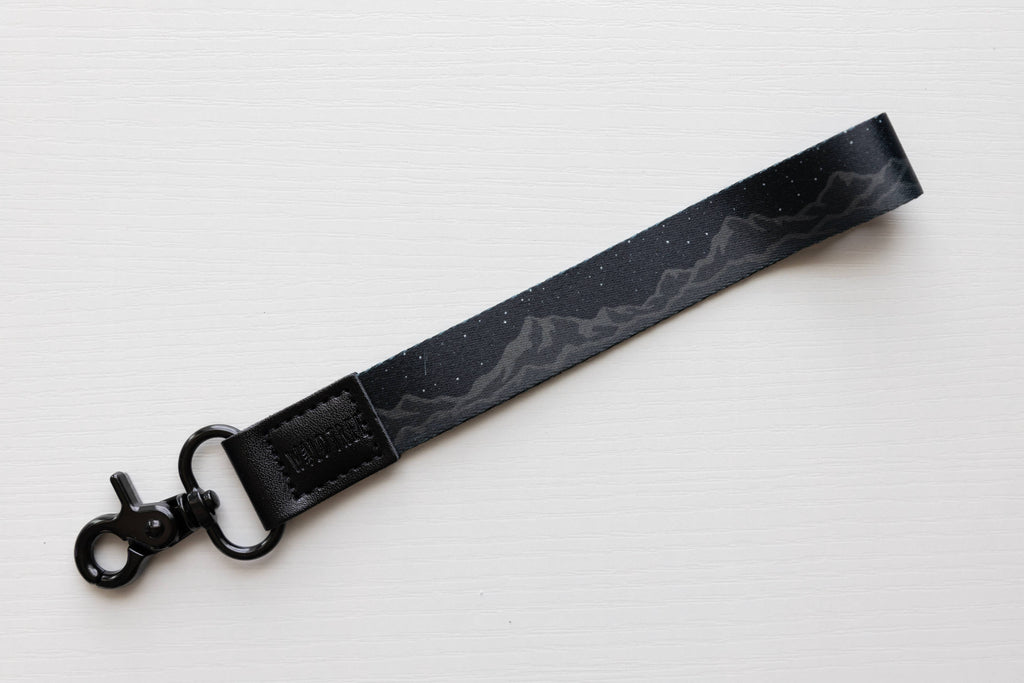 Midnight Mountain Wristlet Keychain