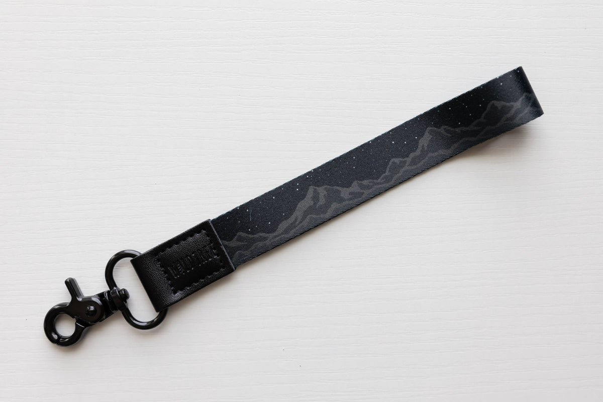 Midnight Mountain Wristlet Keychain