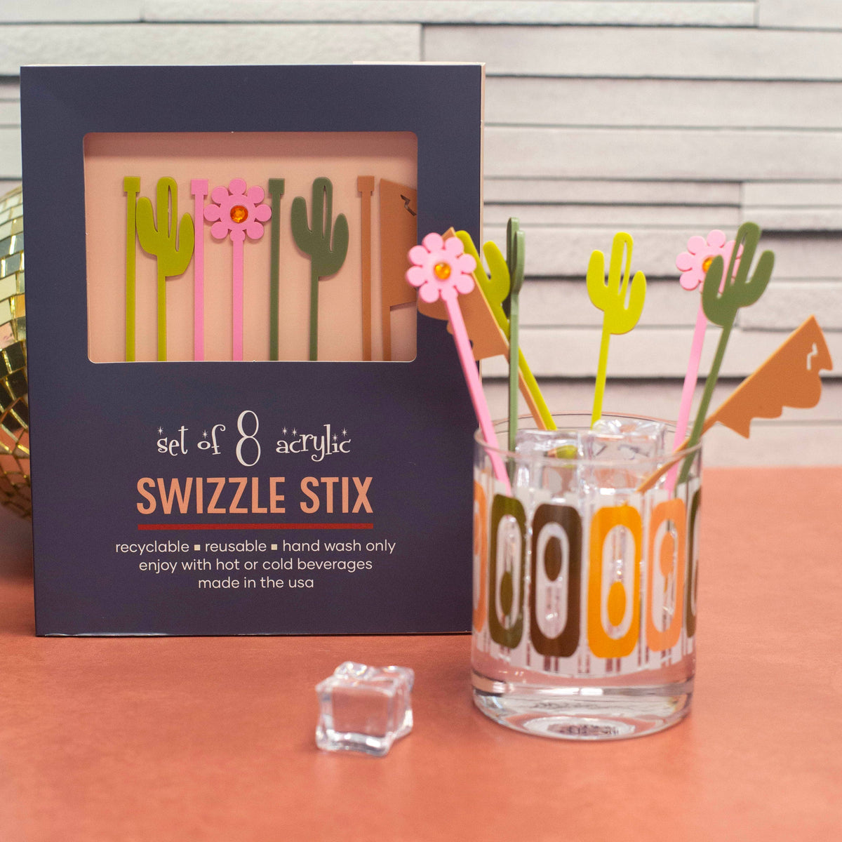 Western Acrylic Swizzle Drink Stirrers