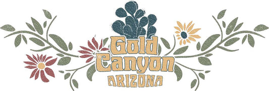 Chambray “Shacket” with  Gold Canyon motif