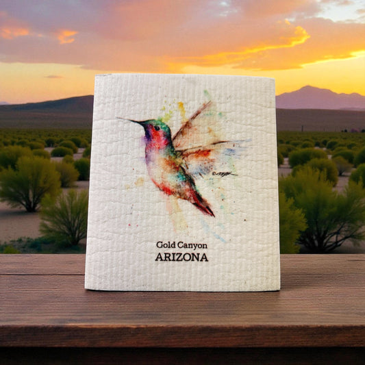 Dishcloth - Biodegradable - Hummingbird- Gold Canyon,AZ