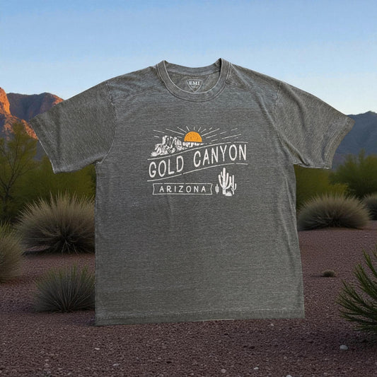 Gold Canyon Polo Sleeve Burn Out T-Shirt