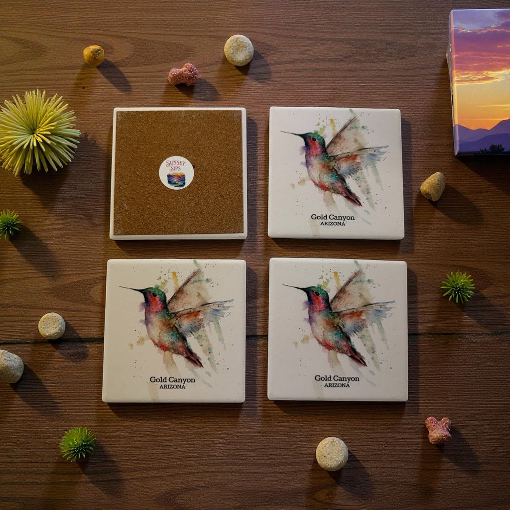 Gold Canyon Hummingbird Coasters