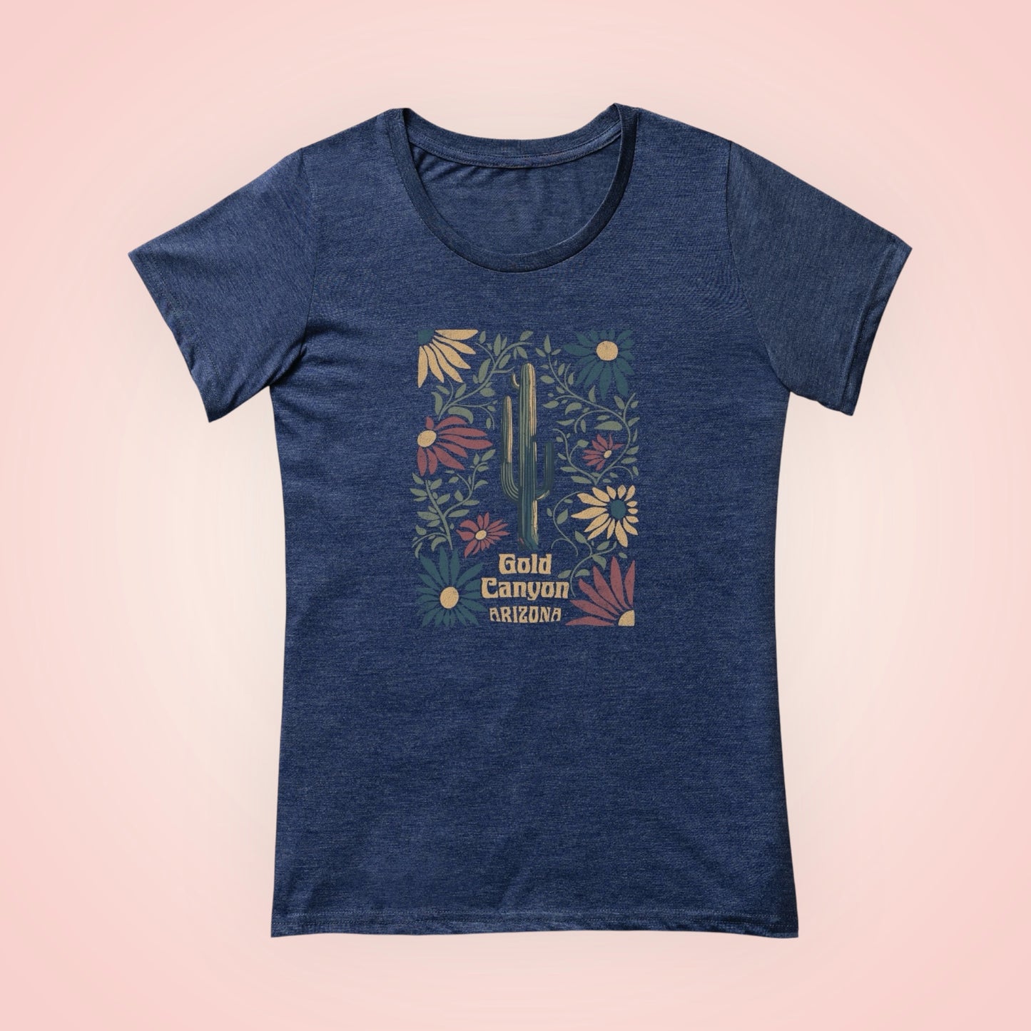 Scoop Neck Tee- Illuminated Cactus