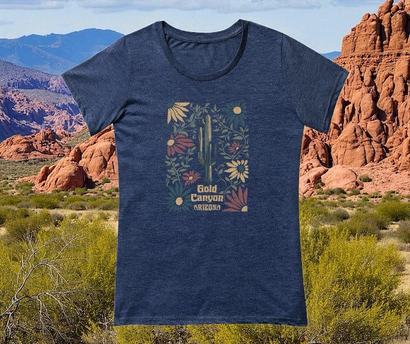Scoop Neck Tee- Illuminated Cactus