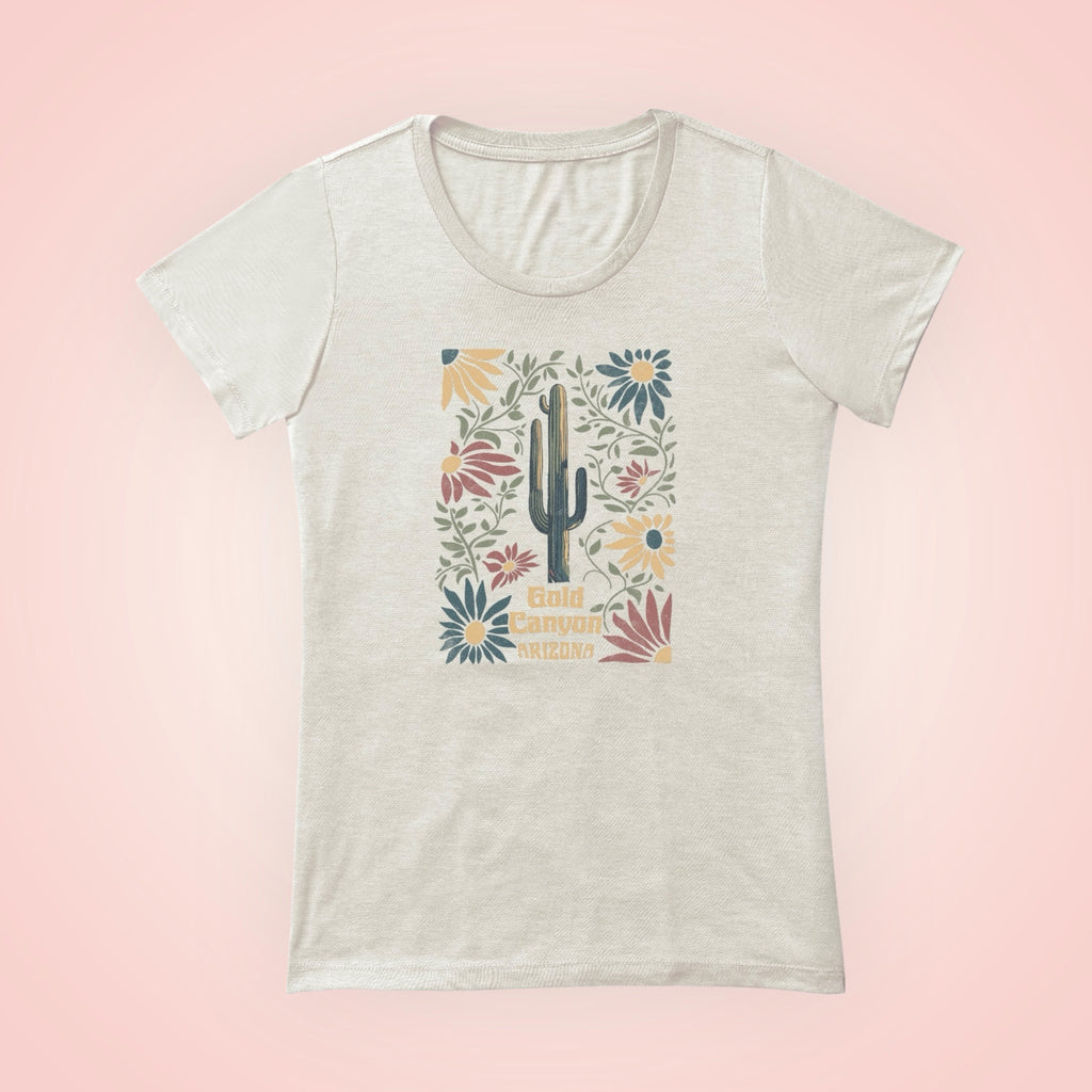 Scoop Neck Tee- Illuminated Cactus