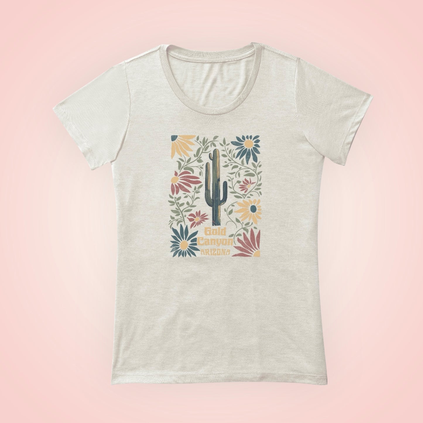 Scoop Neck Tee- Illuminated Cactus