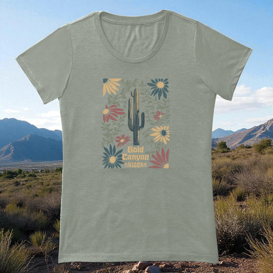 Scoop Neck Tee- Illuminated Cactus