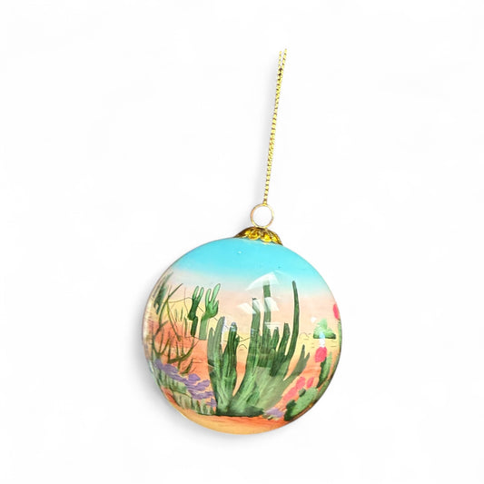 Arizona Scene Glass Ornament