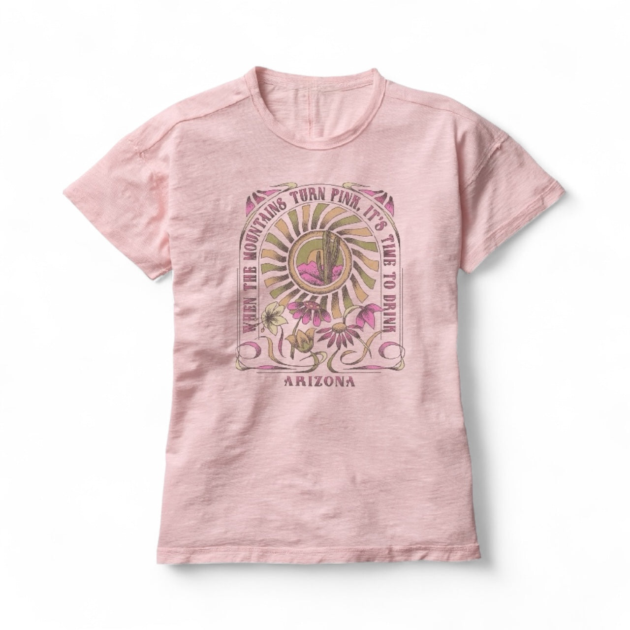 Flower Power Perfect Crew-When the Mountain is Pink ARIZONA
