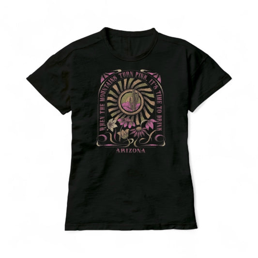Flower Power Perfect Crew-When the Mountain is Pink ARIZONA